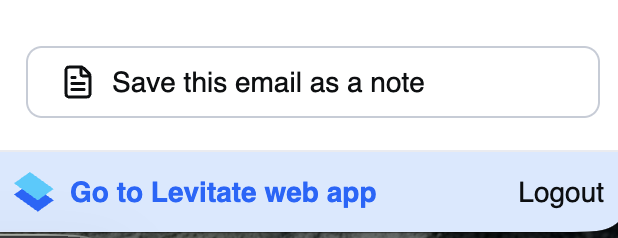 Save this email as a note button in the Outlook Plugin v2 Mail Read pane