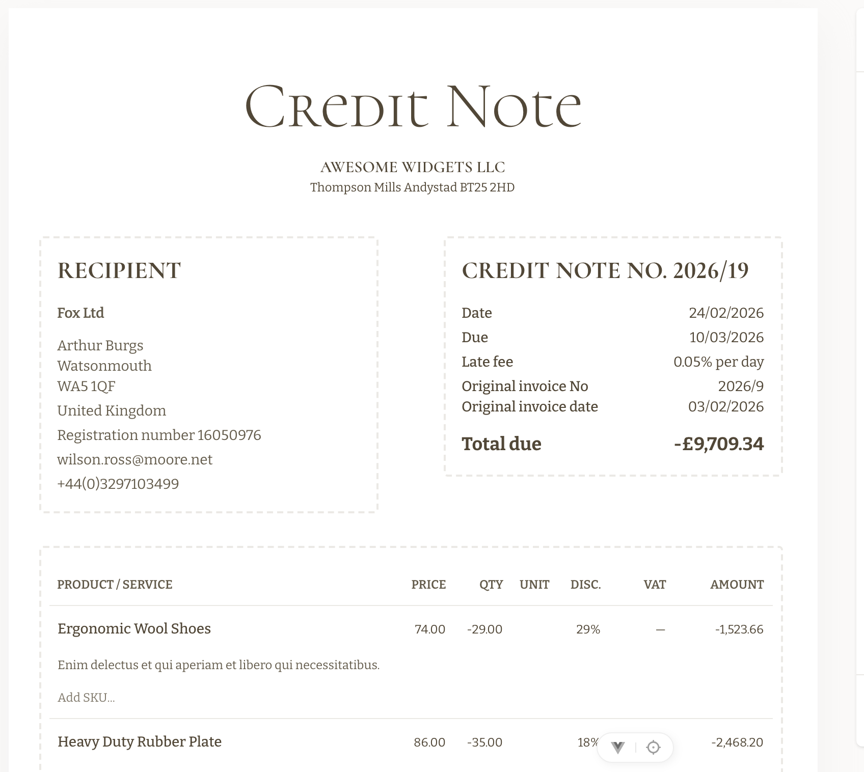 Elegant theme — serif, centred title, restrained earth-toned palette