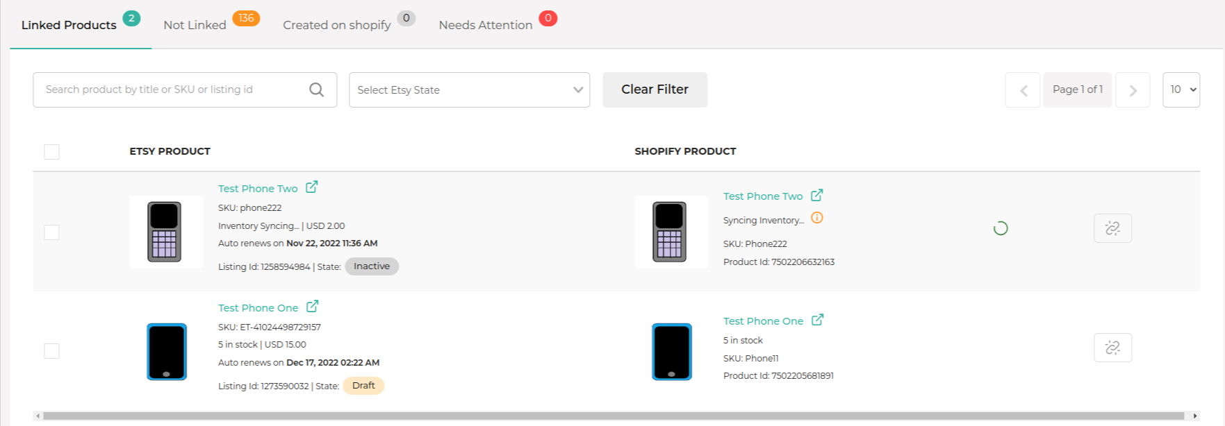 Complete Product Linking between Shopify and Etsy ExportFeed