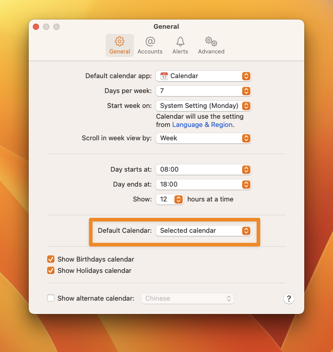 How To Change The Default Calendar NotePlan Knowledge Base