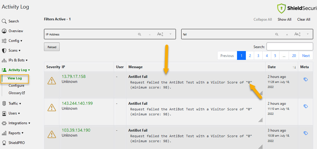 Warning Message Shield Security Bot Check Failed Shield Security for