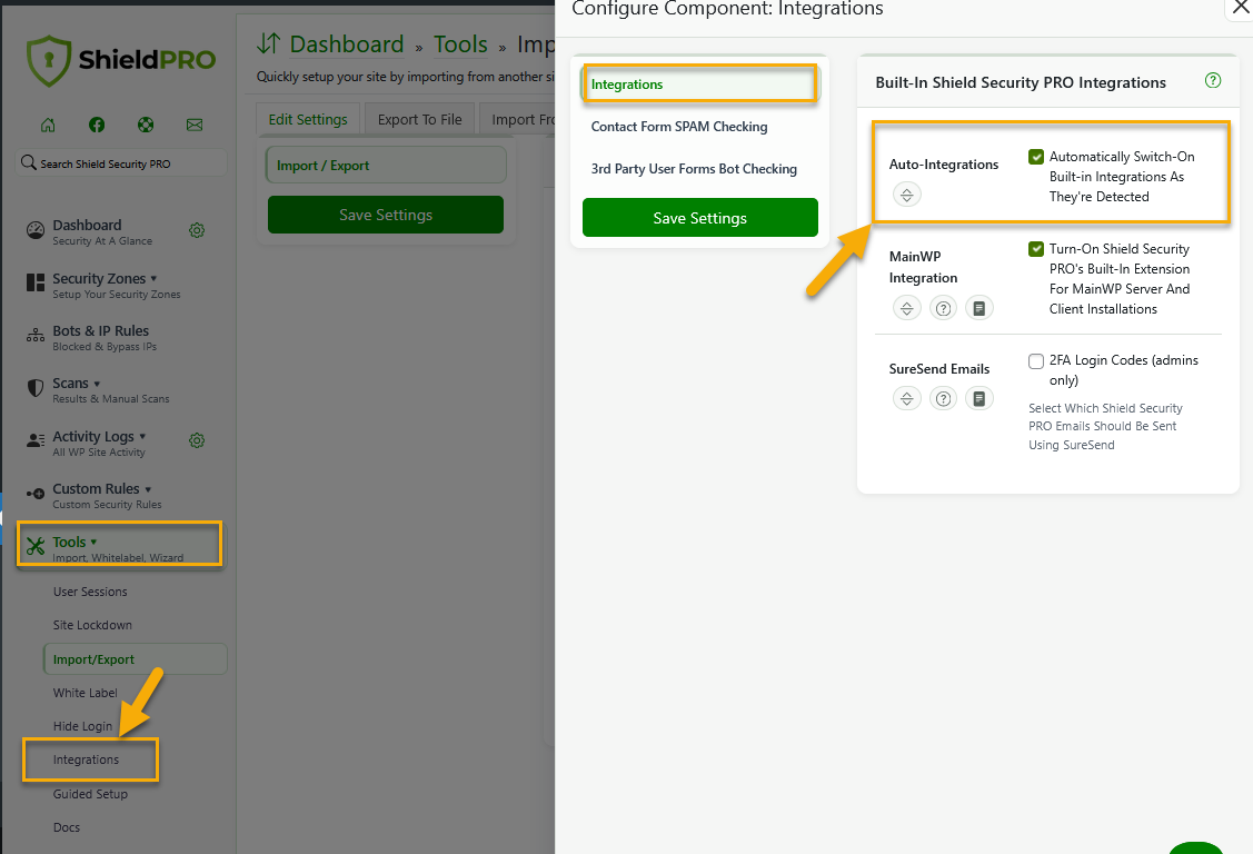 Access to Automatic Integrations feature