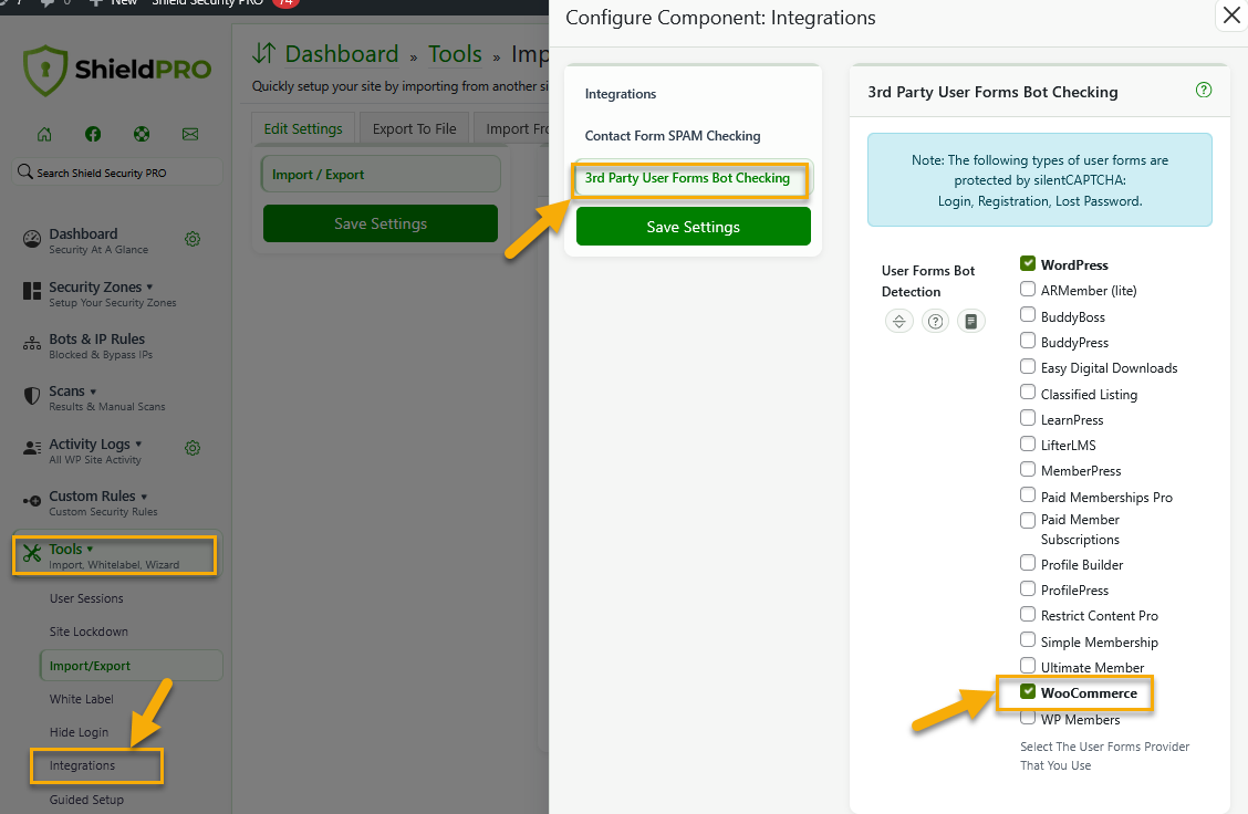 Enable WooCommerce integration