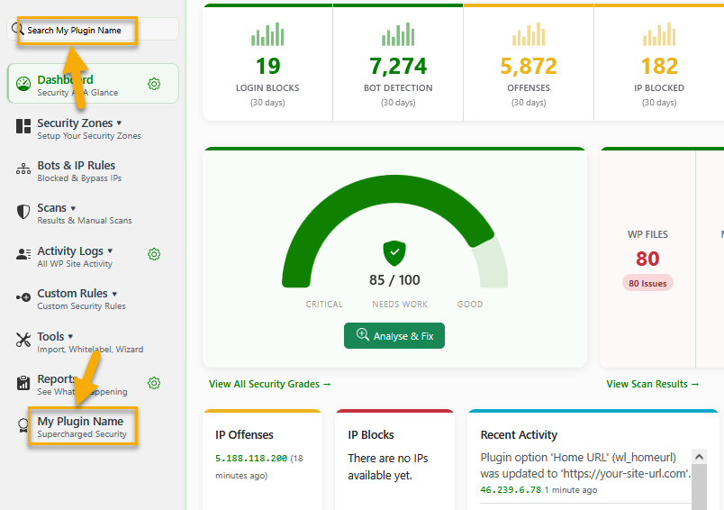 Examples: Plugin name