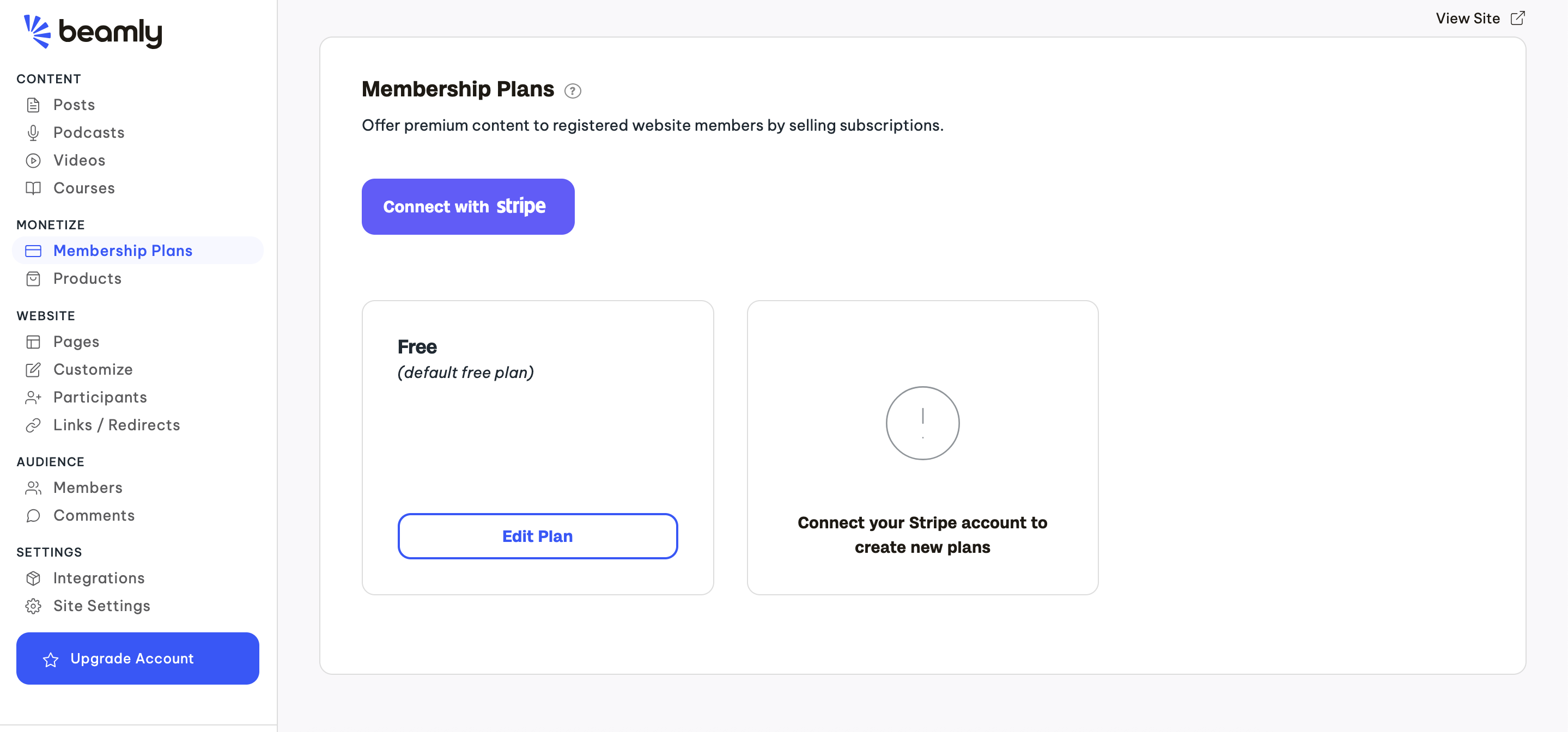 Beamly membership plans