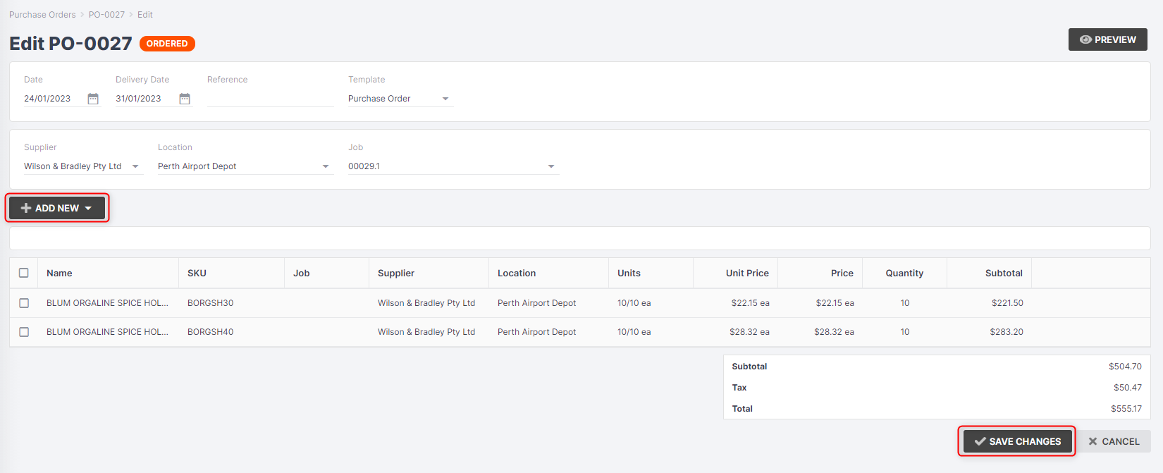 How to manage purchase orders Jobman