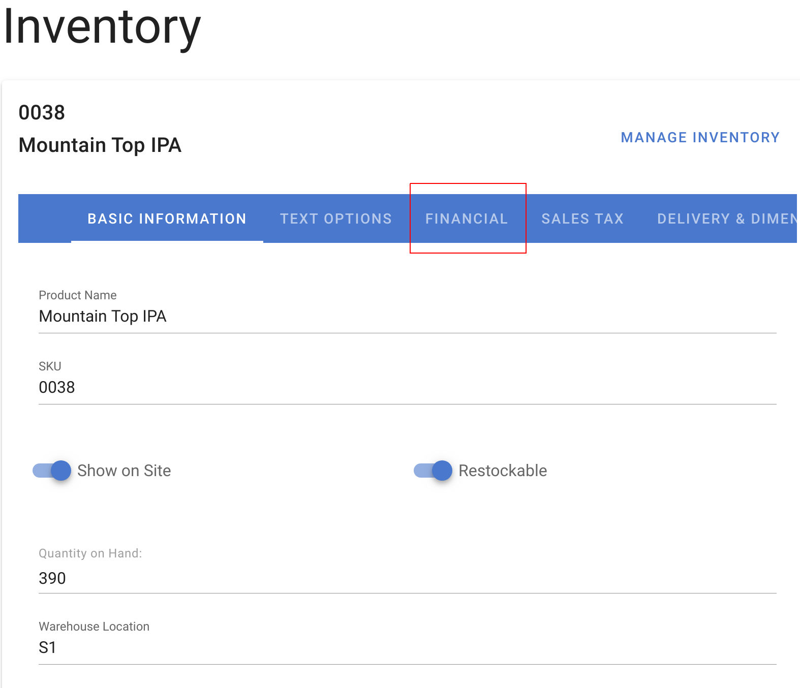 Edit Restocking Fees Sherpa ERP Knowledge Base