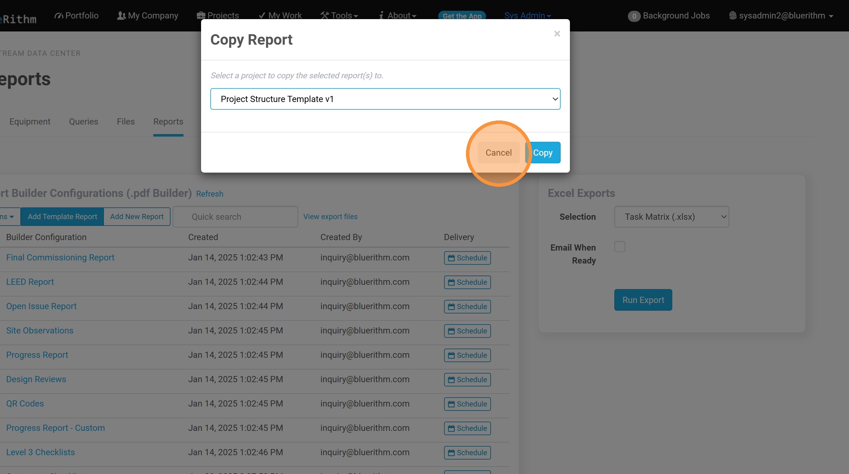 Clicking the Copy button to confirm