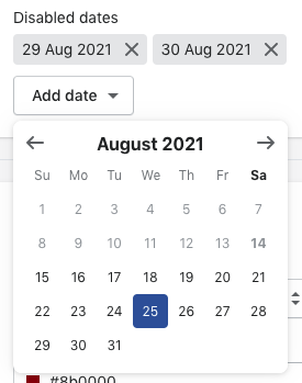 Specific date availabilities - Buunto Knowledge Base
