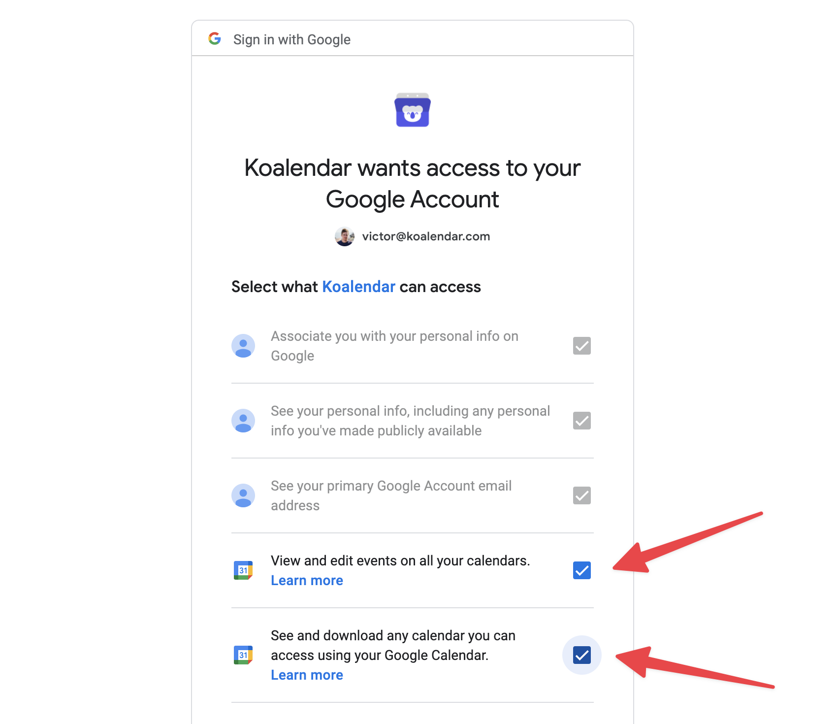 Calendar Permissions Koalendar Help
