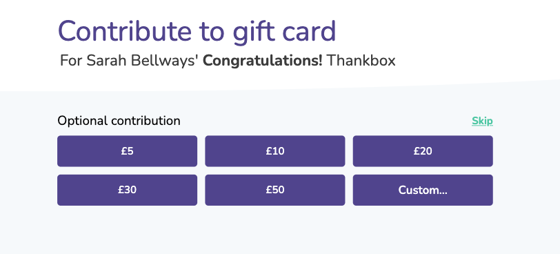 Contribution Button Ga How to add a contribution to a Thankbox? - Support | Thankbox