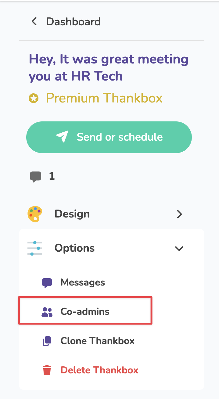 Adding a co-admin