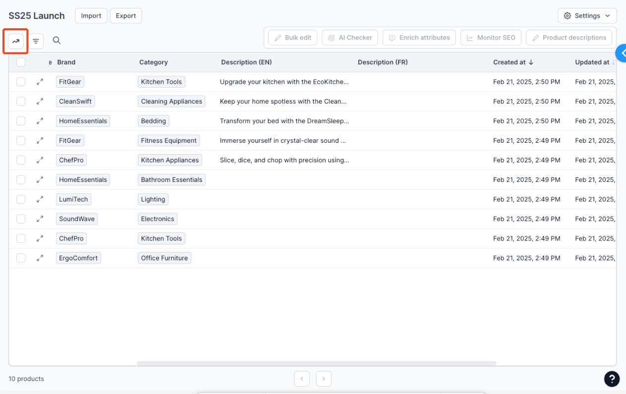 Status tracking on the product database - Hypotenuse AI Knowledge Base