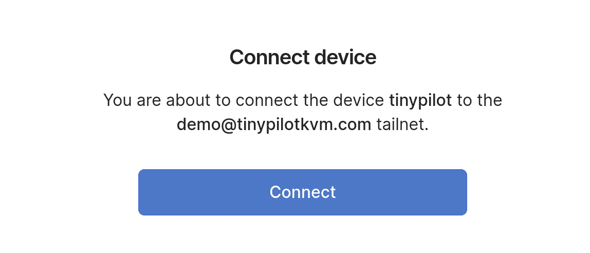 Connecting TinyPilot to Tailscale