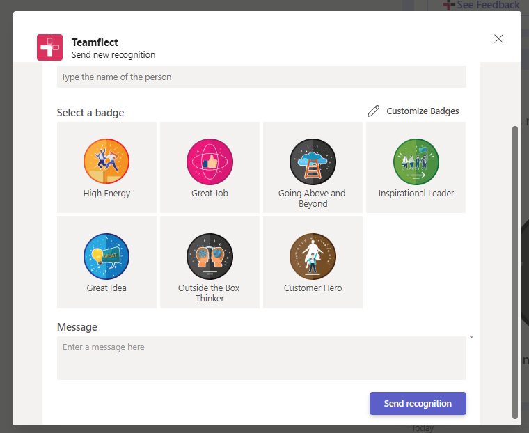 How Can I Send A Recognition In A Teams Chat Conversation Teamflect 