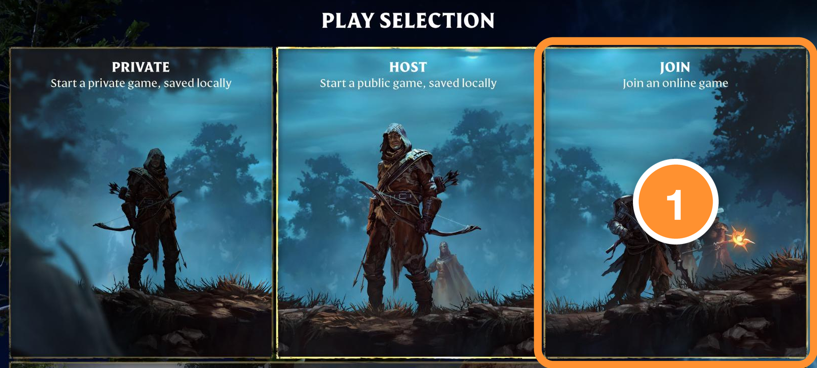 Join in the play selection