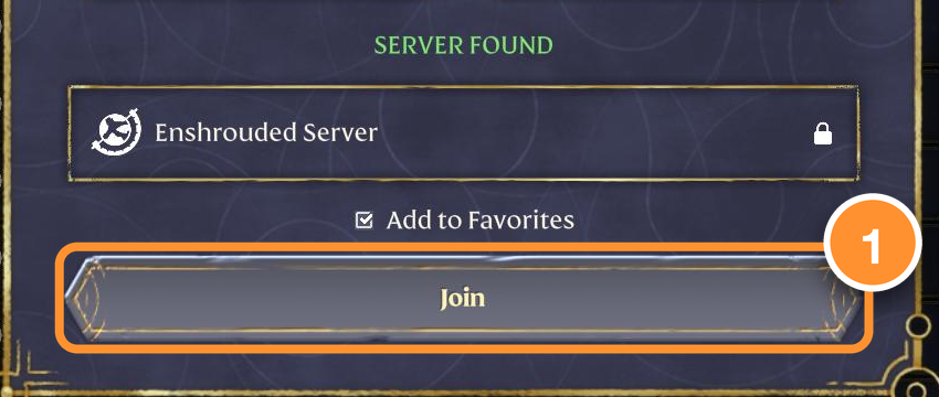 Server found with Join