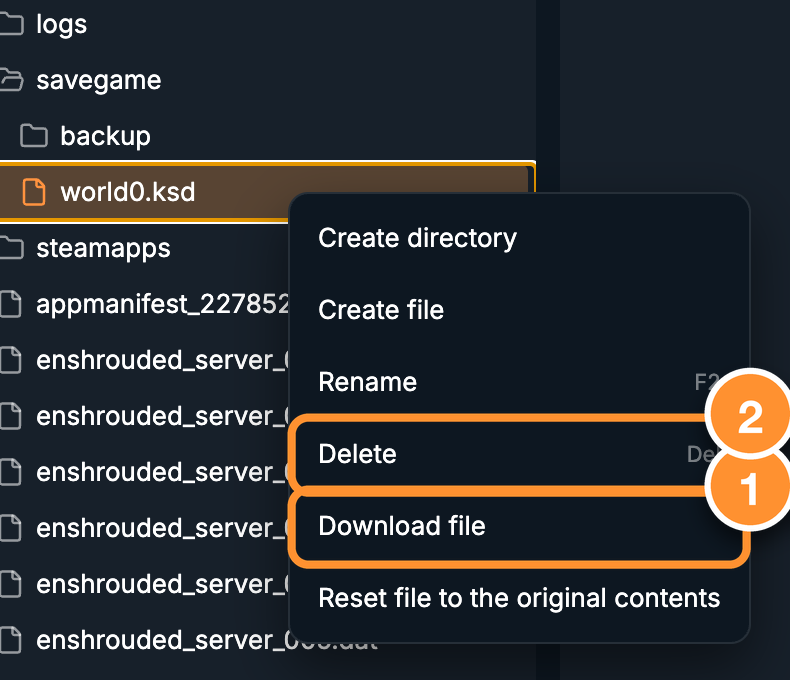 Download file and Delete in the File Manager