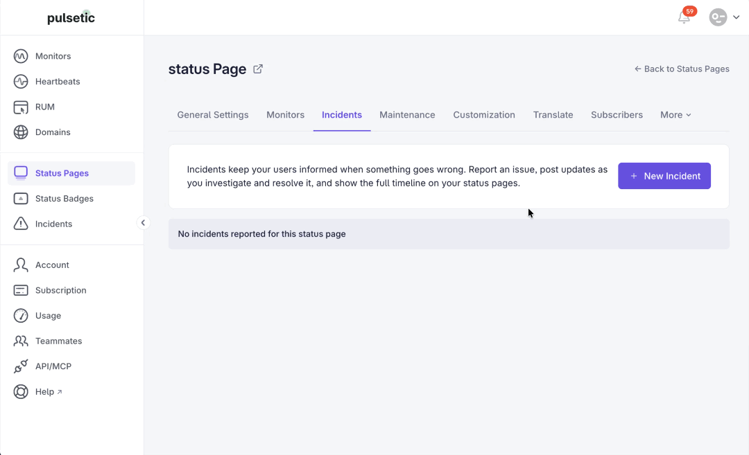 Publish incident