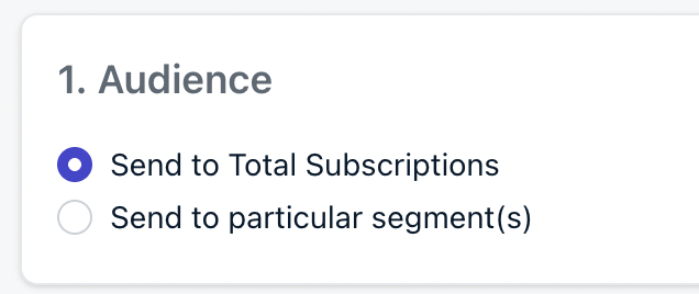 Choose your Audience