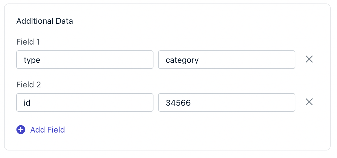 Push to a specific category
