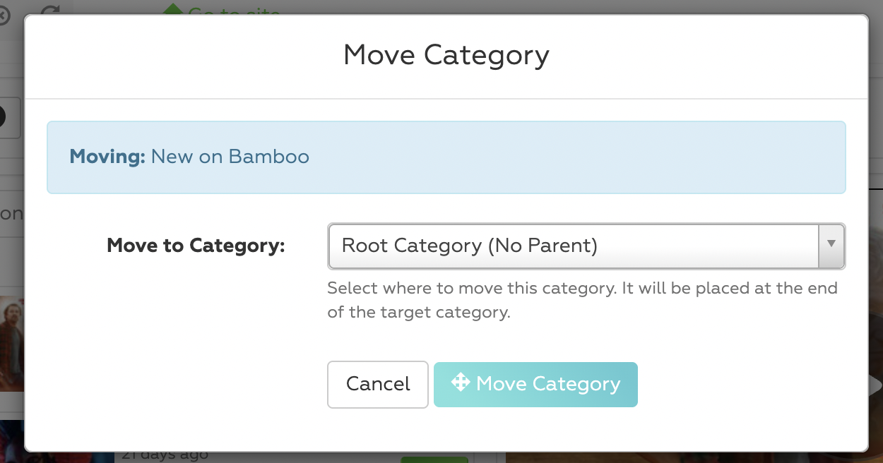 Move category option
