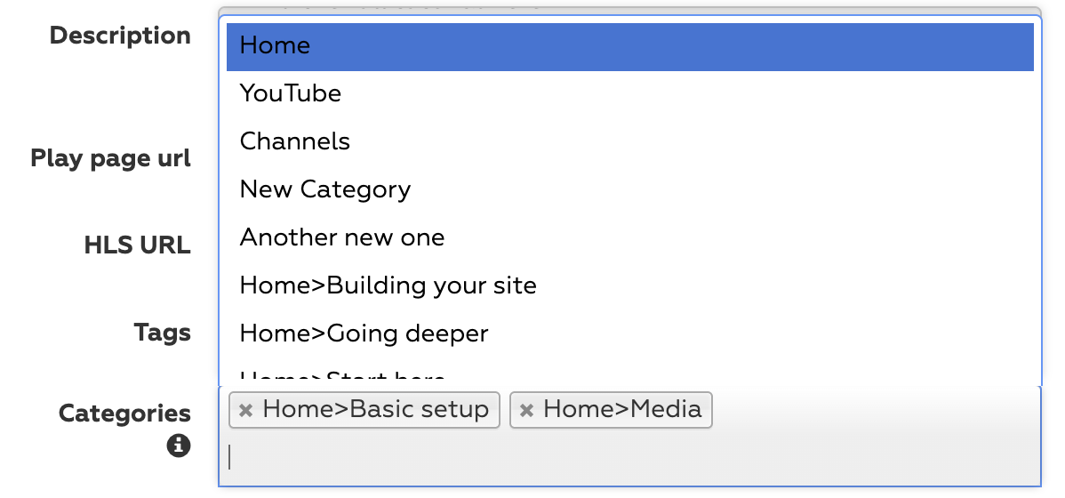 Assigning categories