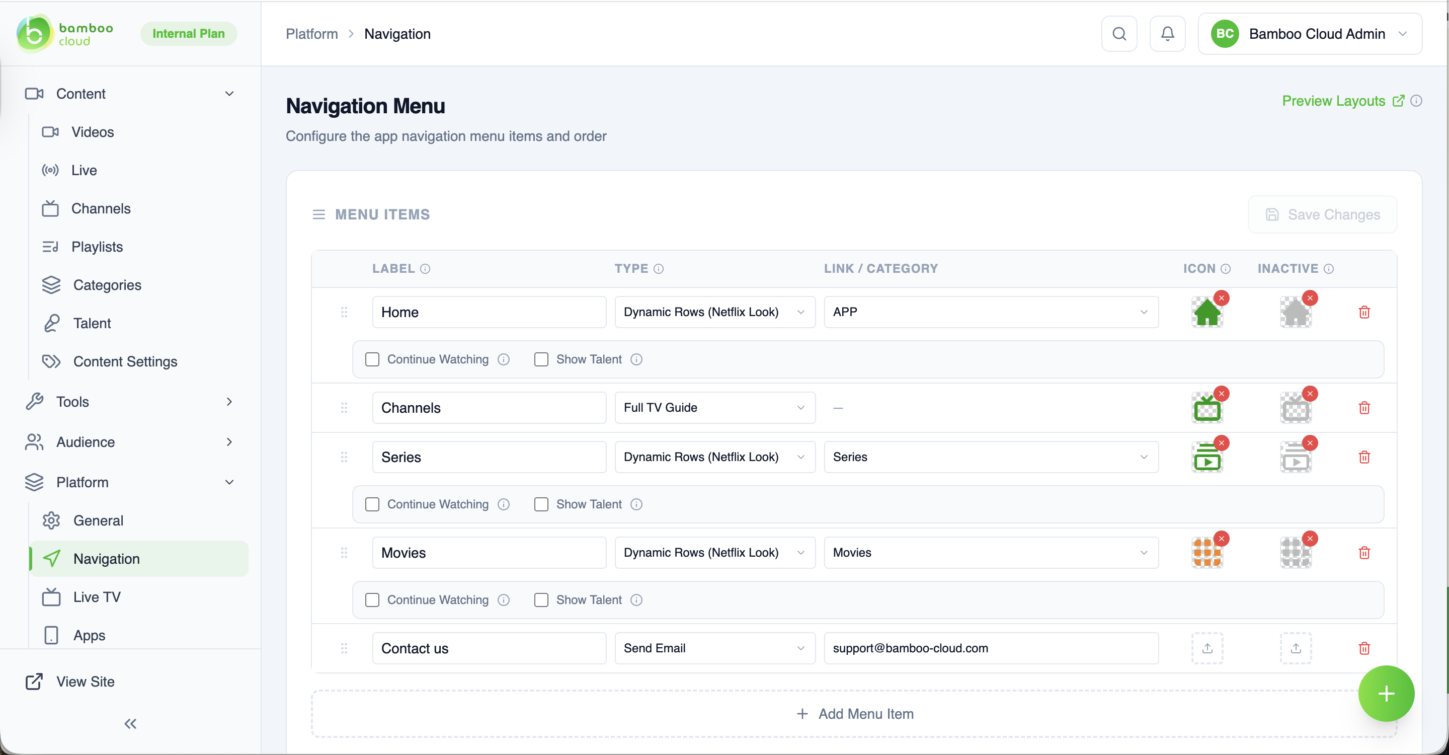 Navigation menu