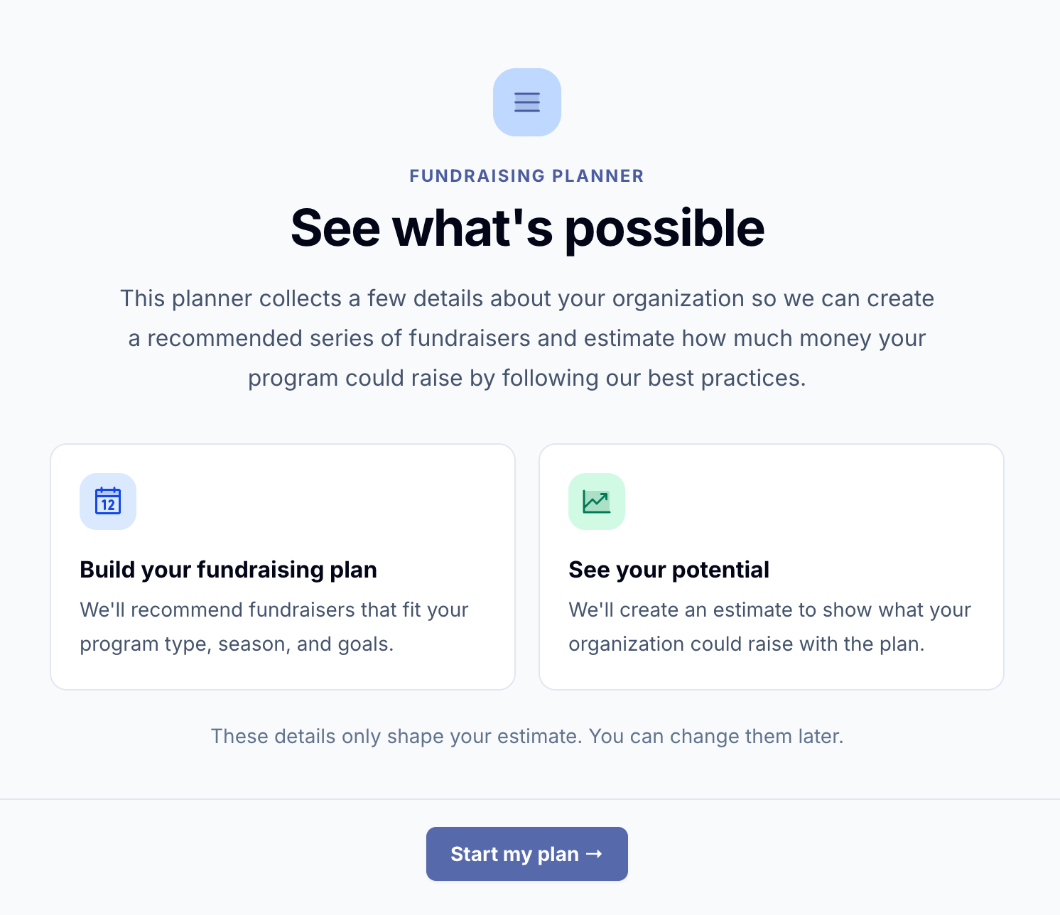 Complete the setup planner