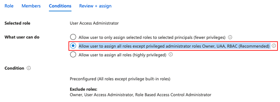Figure 1: Conditions section