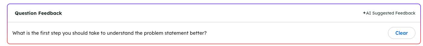 A feedback box asks,