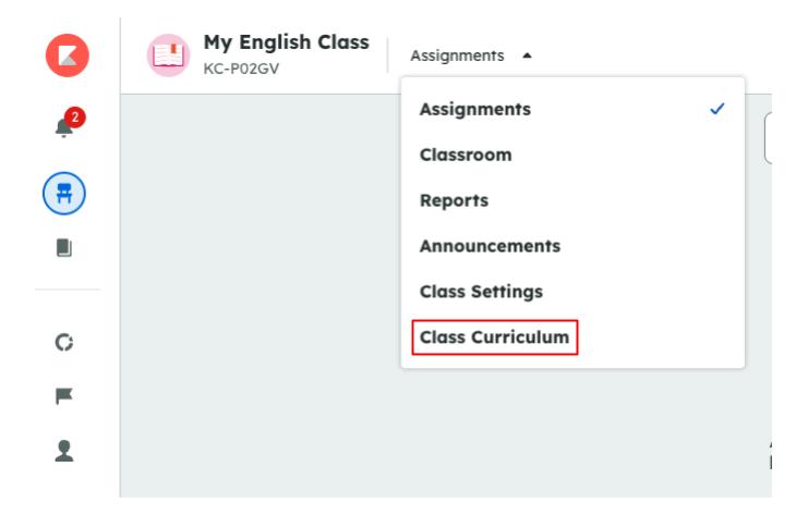Dropdown menu under