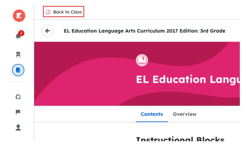 Screenshot of an online classroom interface with a
