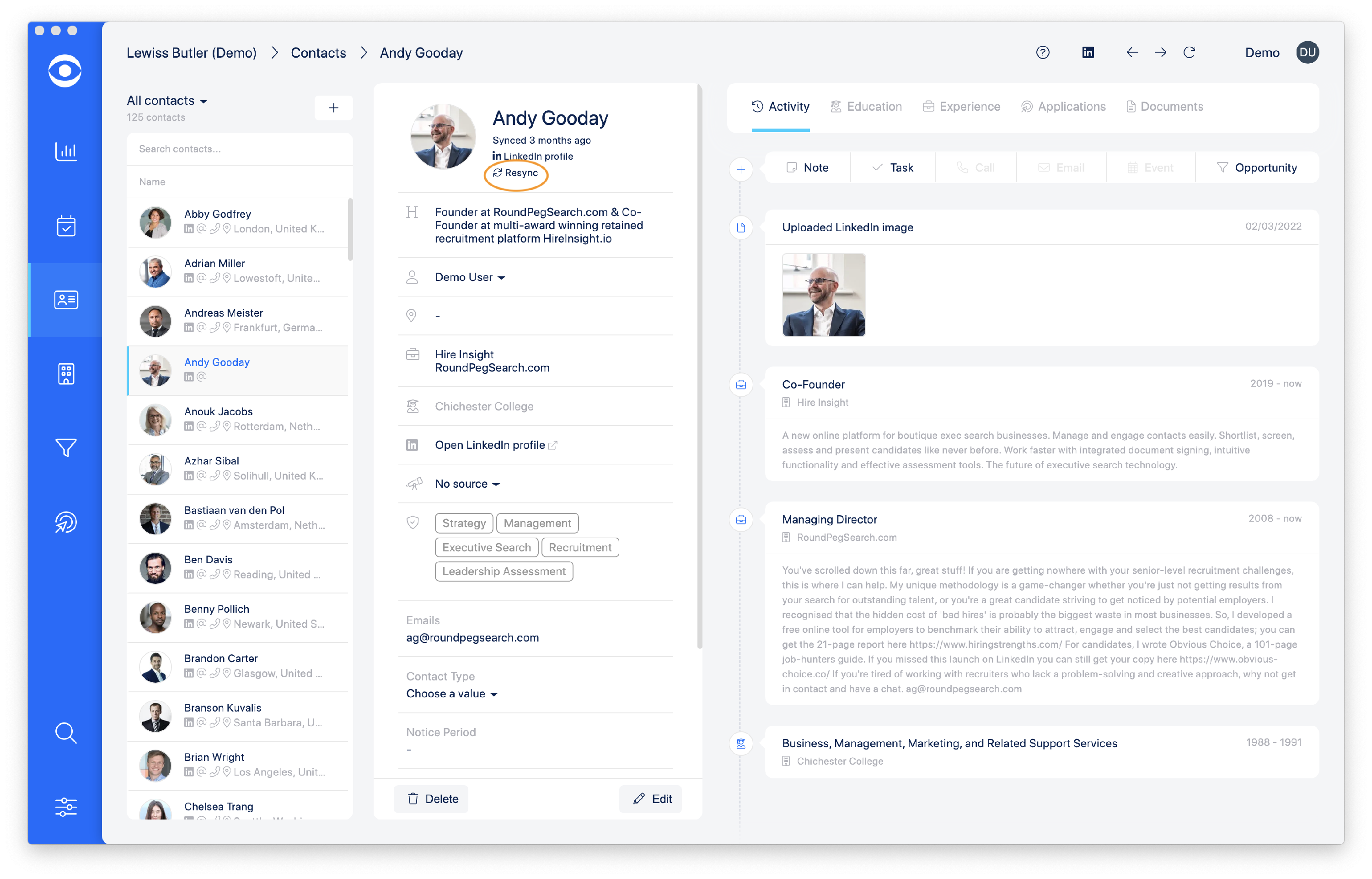 3.1.1 resync linkedin