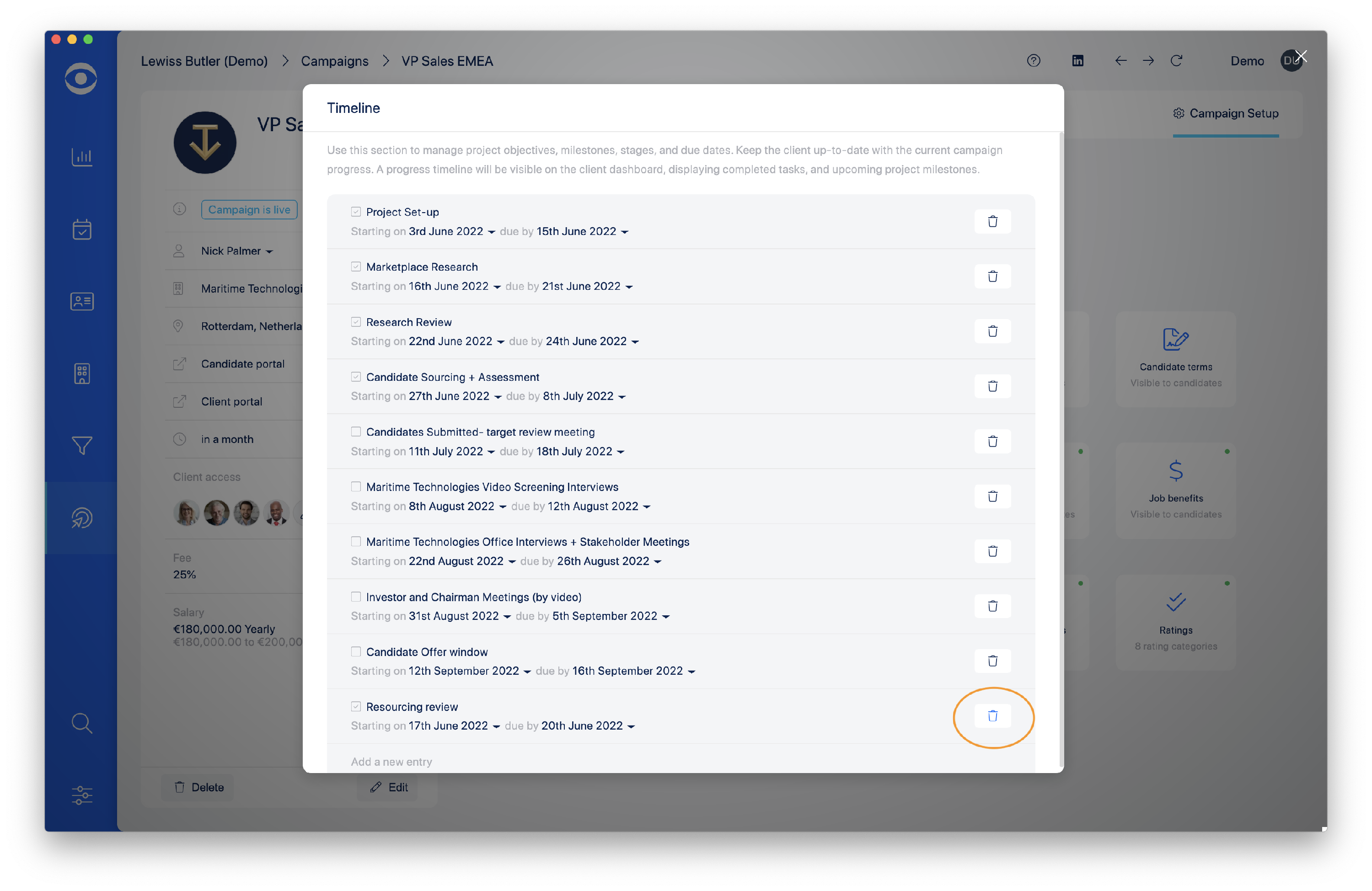 3.40.9 deleting a stage