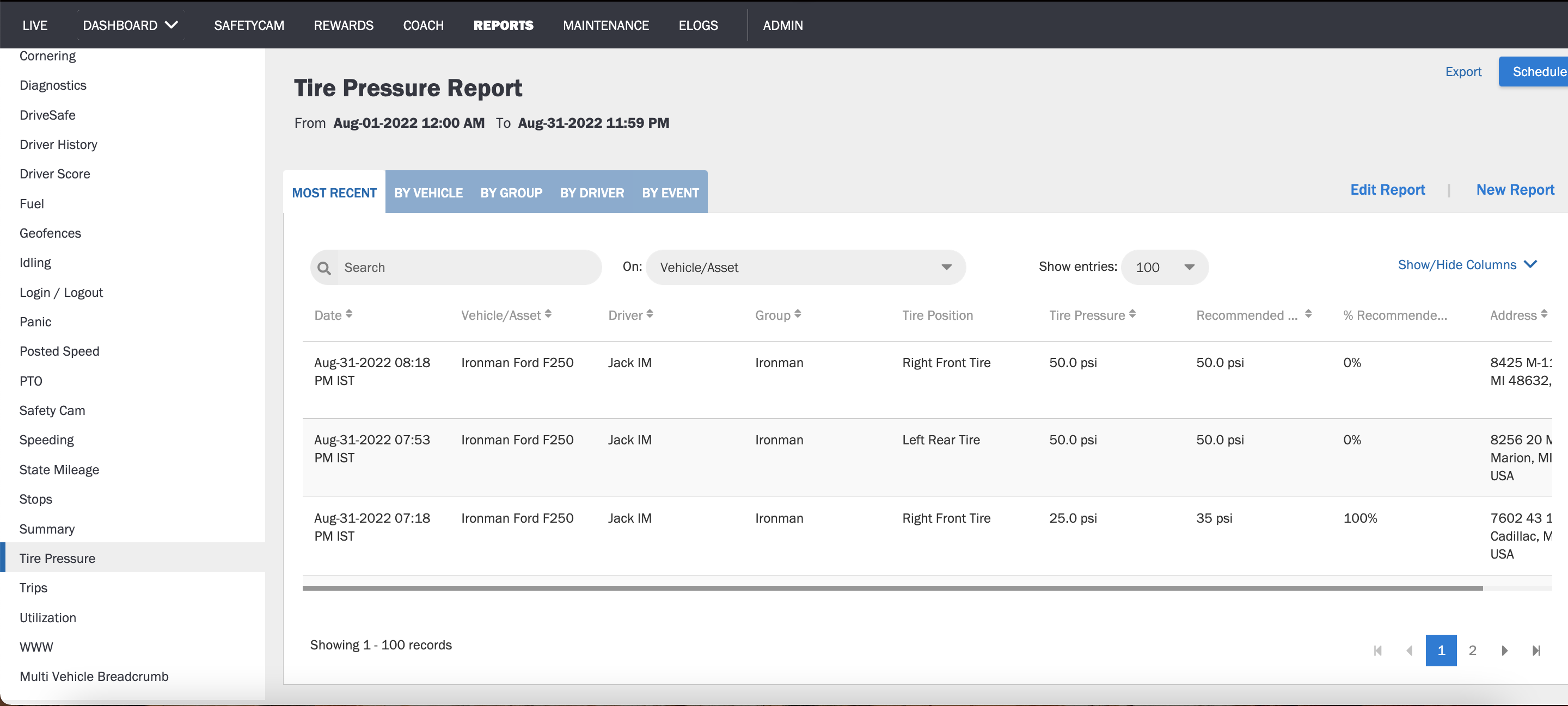 TPMS Feature Brief Azuga Knowledge Base