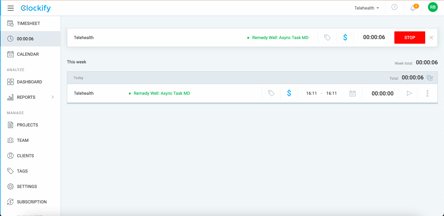 How to use Clockify Medcase Help