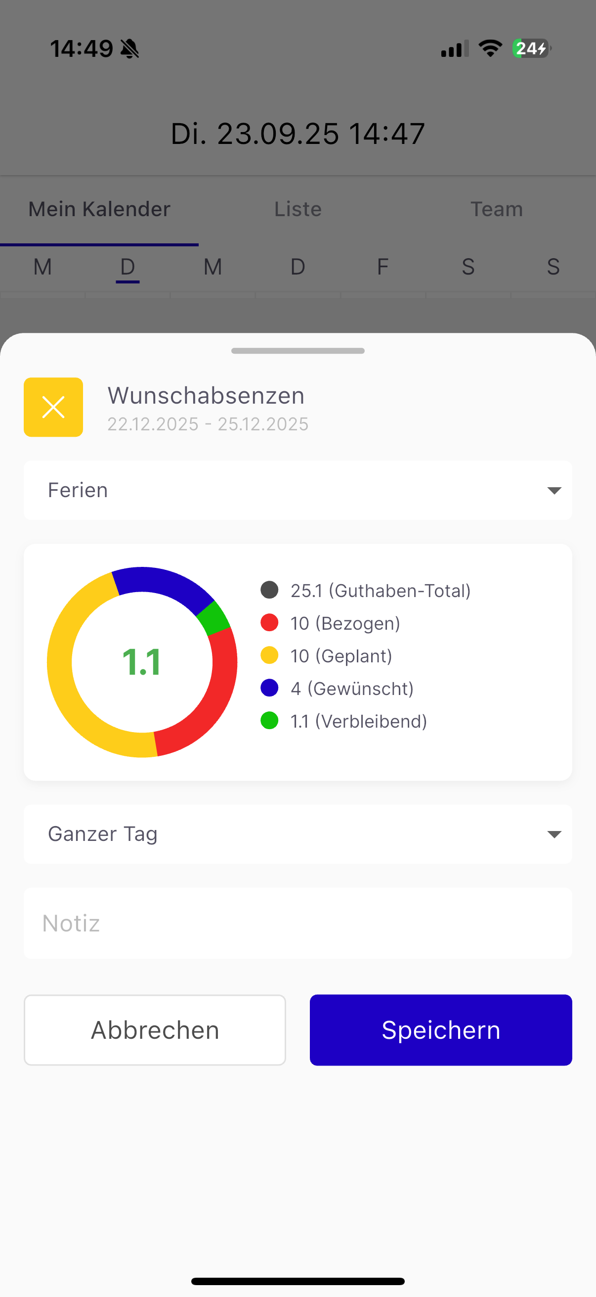 Schritt 2: Wunsch erfassen