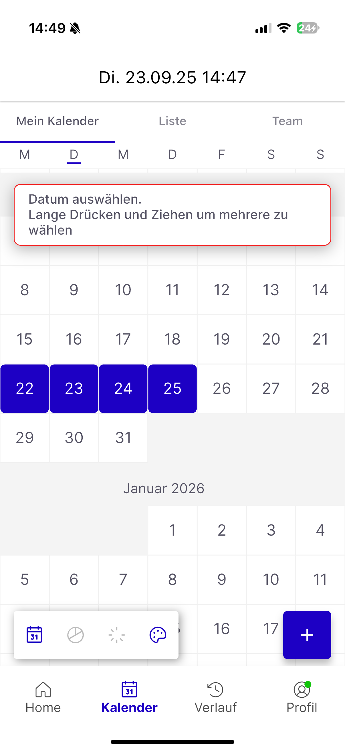 Schritt 1: Kalender öffnen