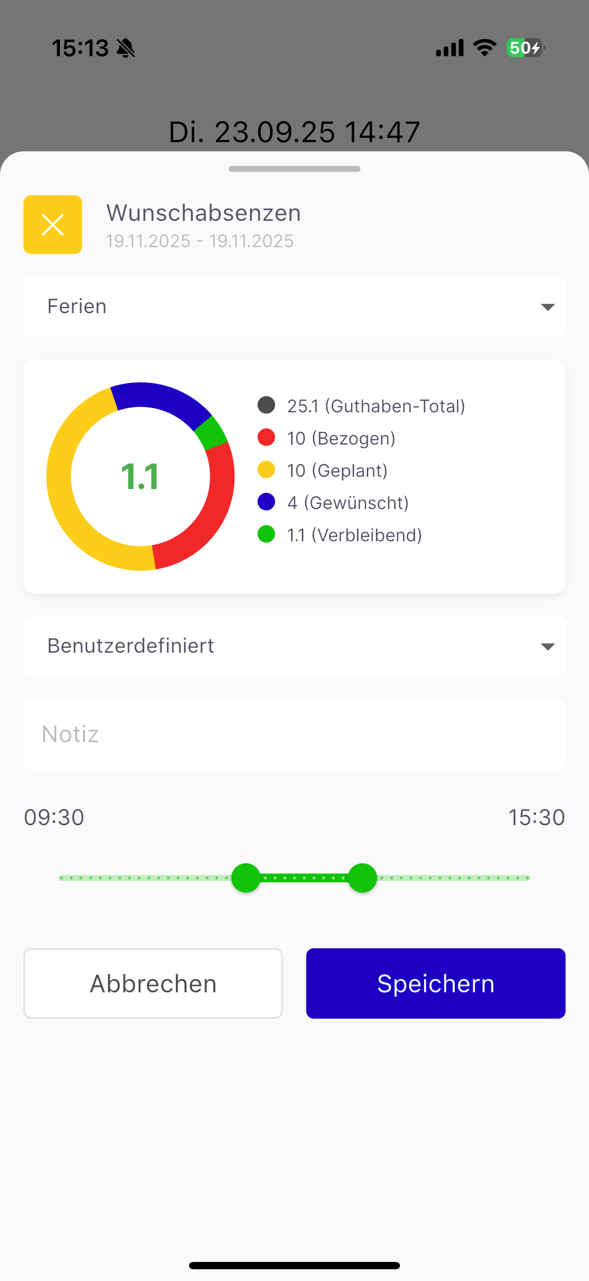 Schritt 2: Wunsch erfassen