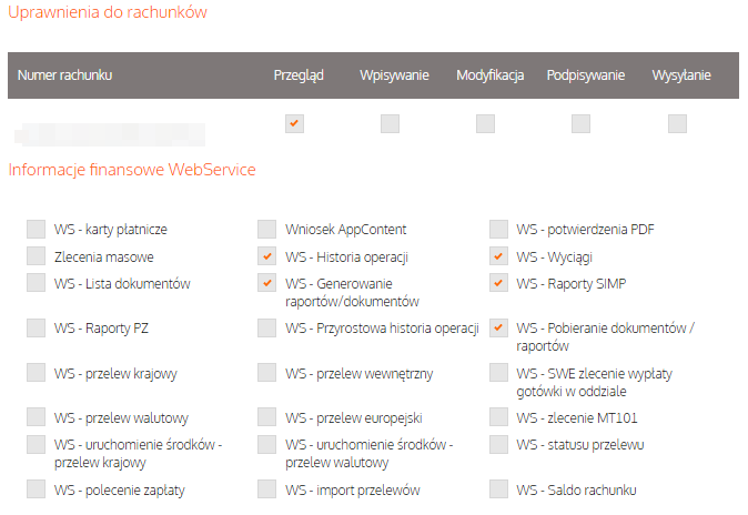 Parametry usługi do wybrania w ING przy uruchamianiu płatności masowych