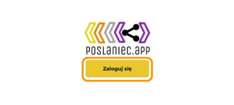 Integracja z Posłańcem w ustawieniach SON: logo poslaniec.app i przycisk Zaloguj się w pomarańczowej ramce.