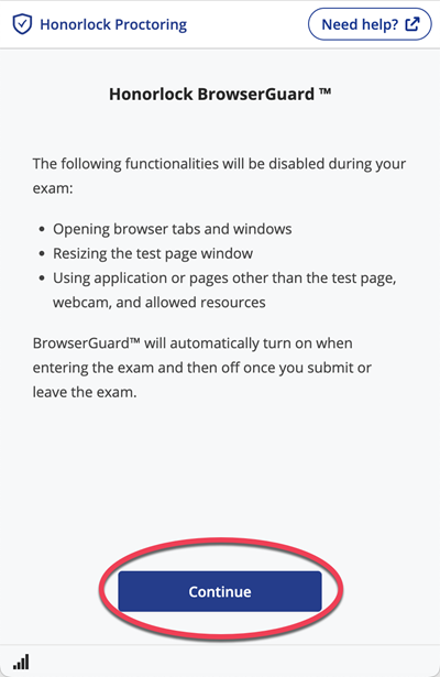 Functionalities disabled by BrowserGuard