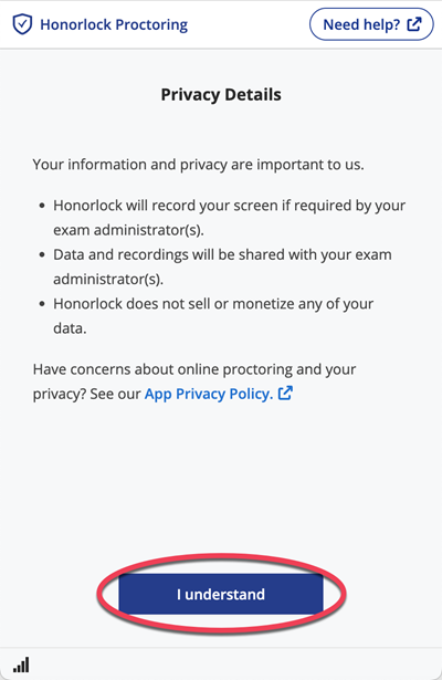 Privacy details