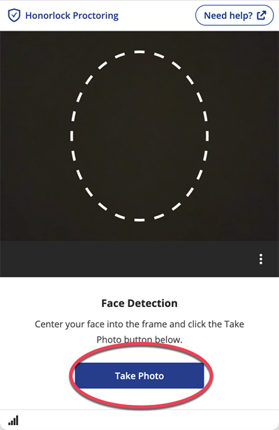 Take face photo