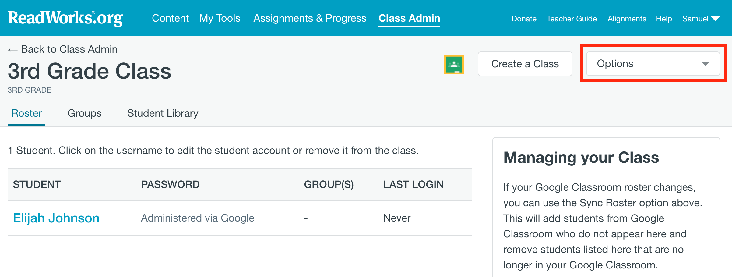 can you lock an assignment on google classroom