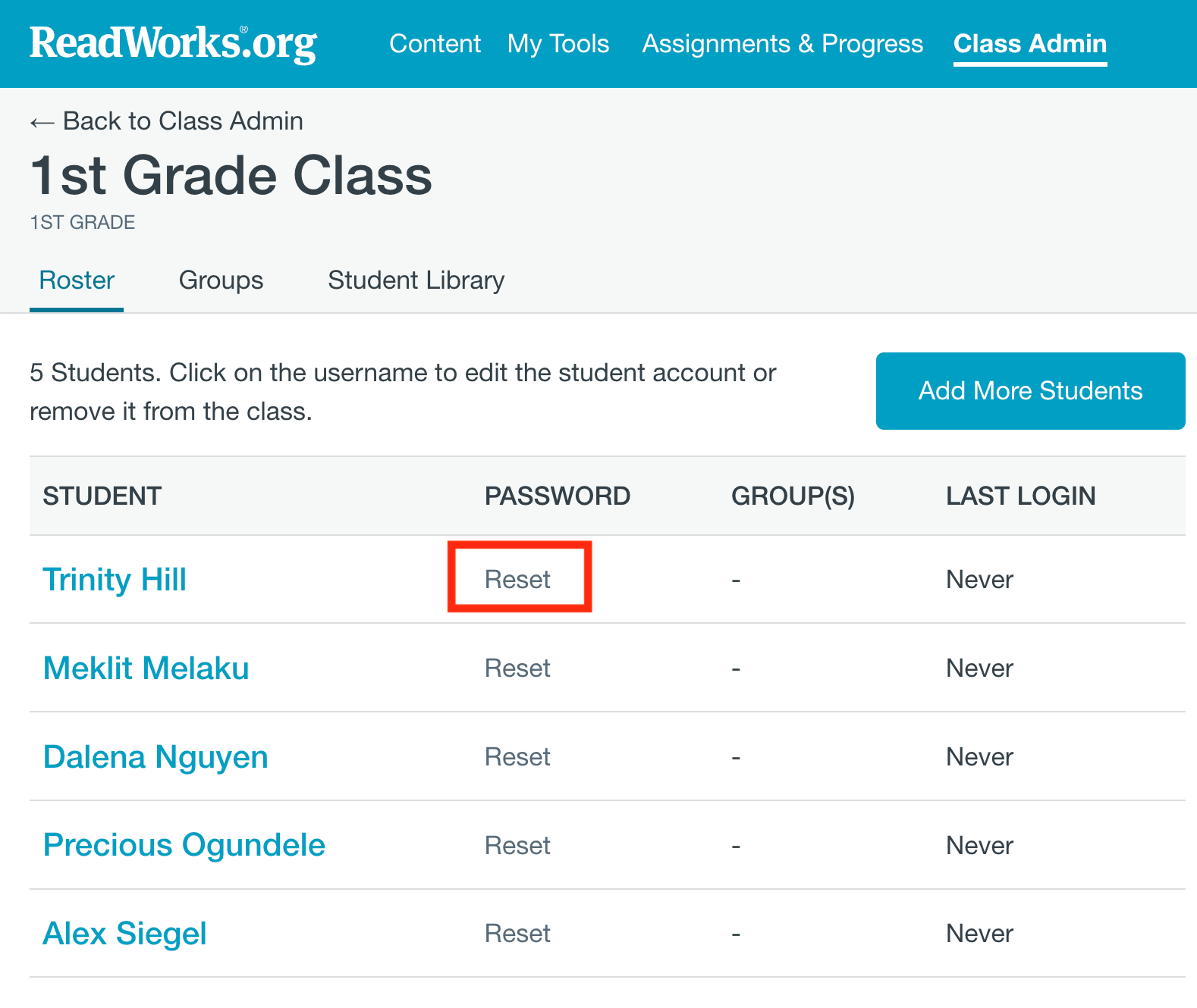 How Can I Reset My Student s Password ReadWorks Support Center