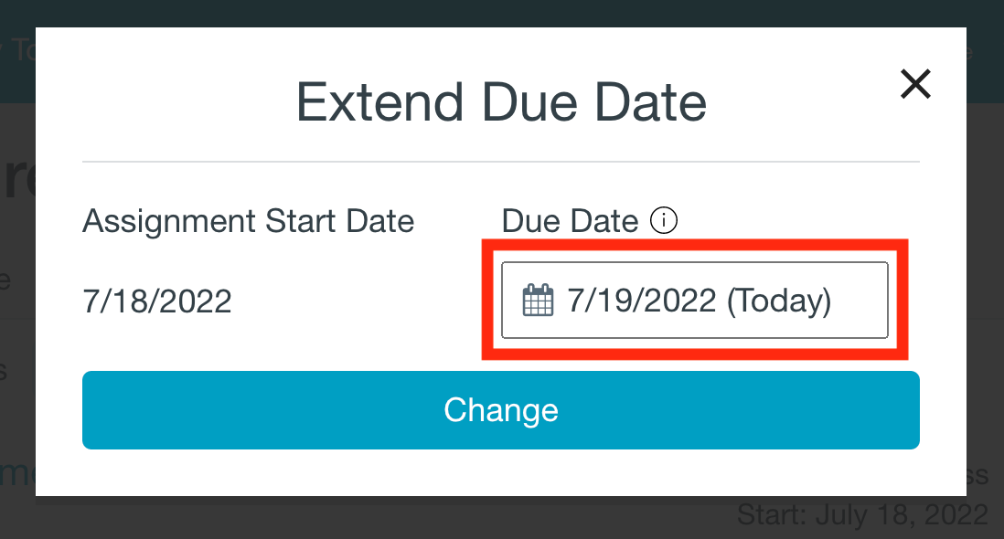 How Can I Change The Due Date On An Assignment After The Date Has 