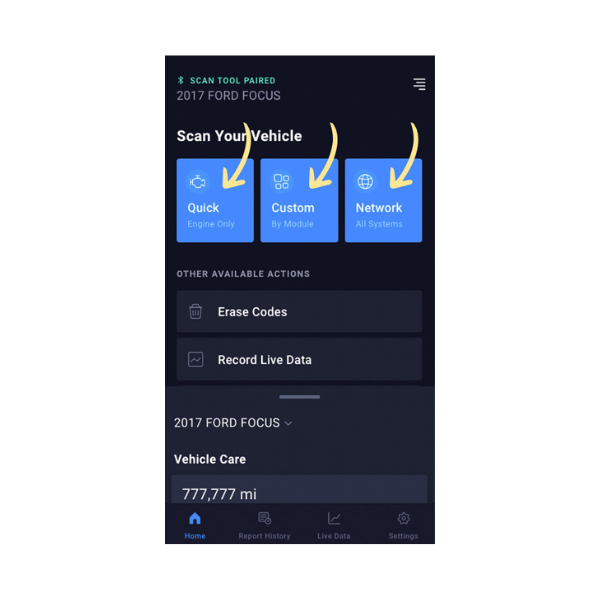 Innova 1000: Accessing Vehicle Care - Innova Electronics Knowledge Base