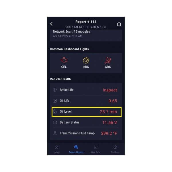 Innova 1000 How to view your Vehicle's Oil Level Innova Electronics